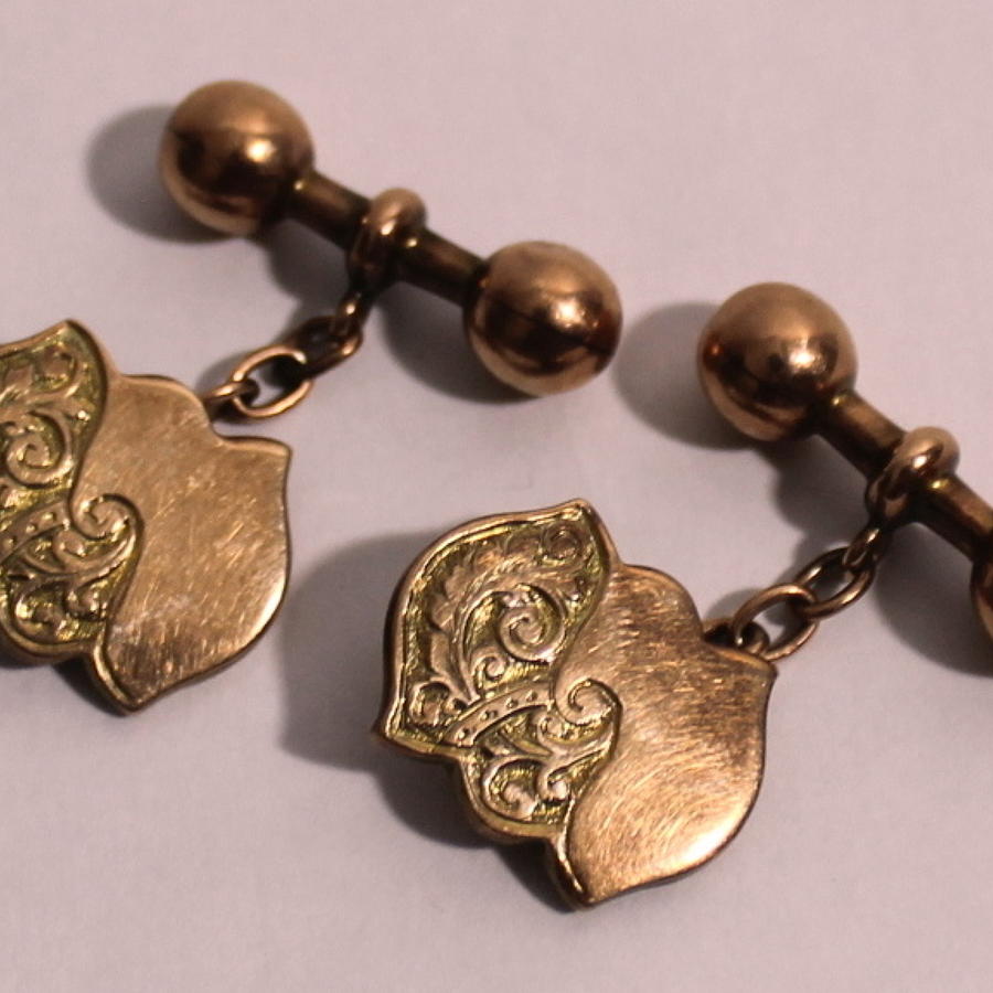 Antique 9ct Rose Gold Cufflinks