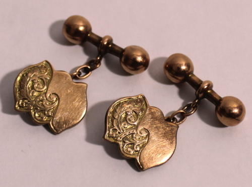 Antique 9ct Rose Gold Cufflinks