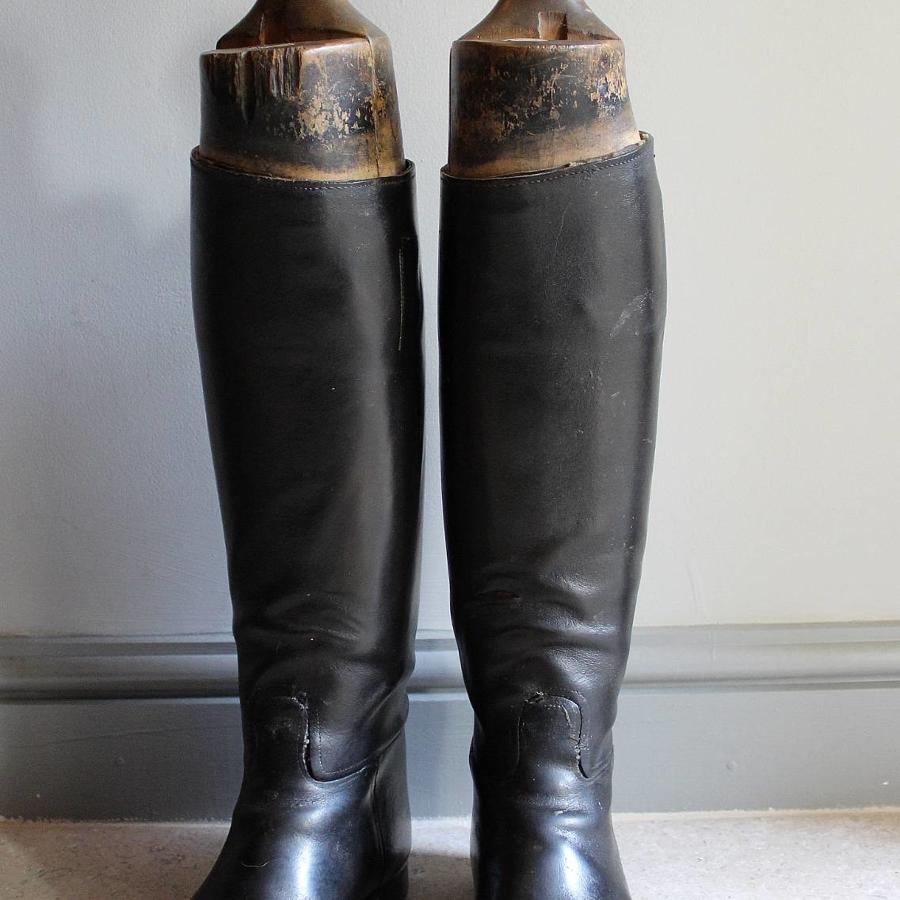 Pair of Antique Leather Riding Boots
