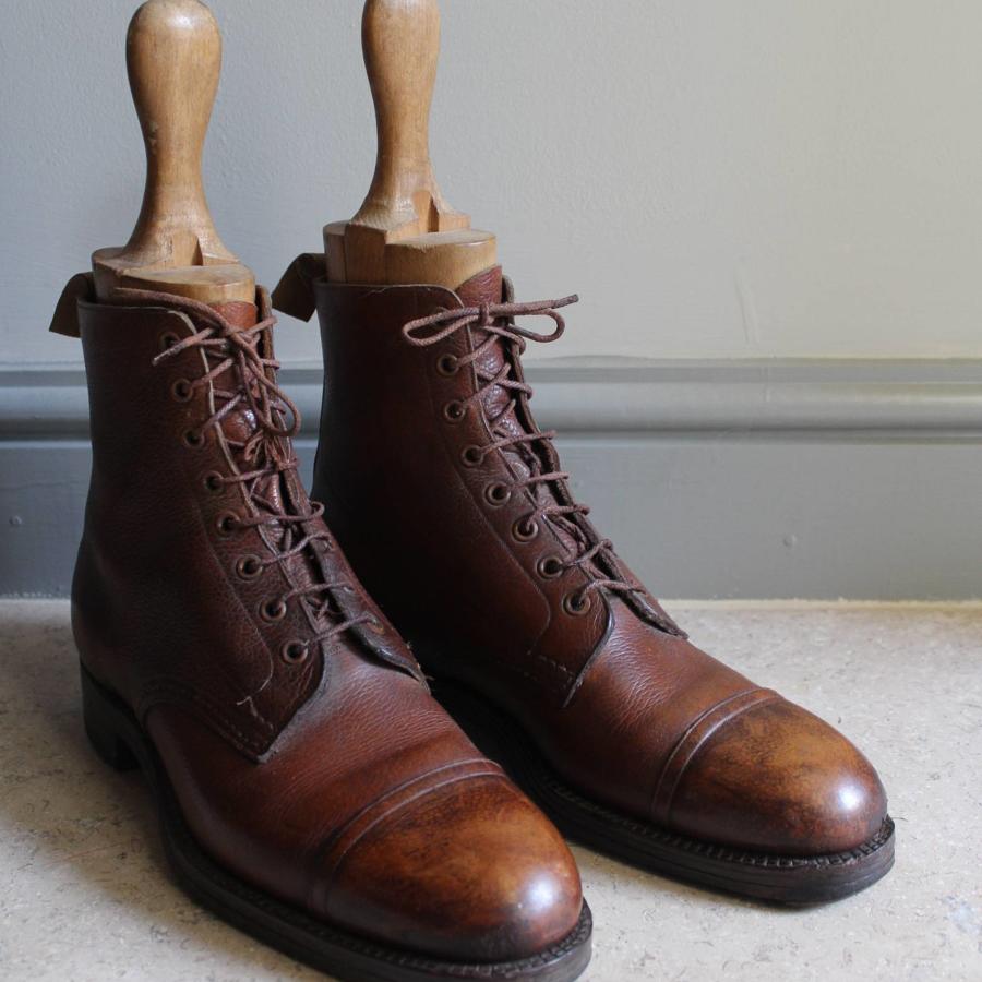 Pair of Vintage Leather Army Officer's Field Boots