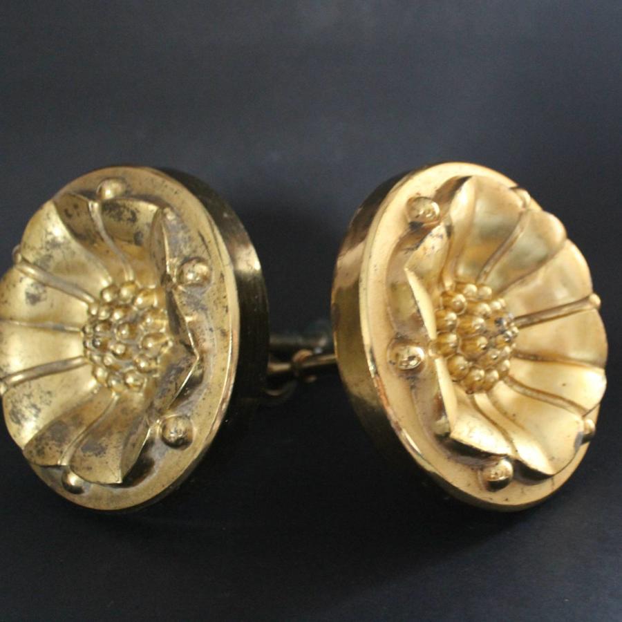 Large Pair of Antique French Gilt Curtain Tiebacks
