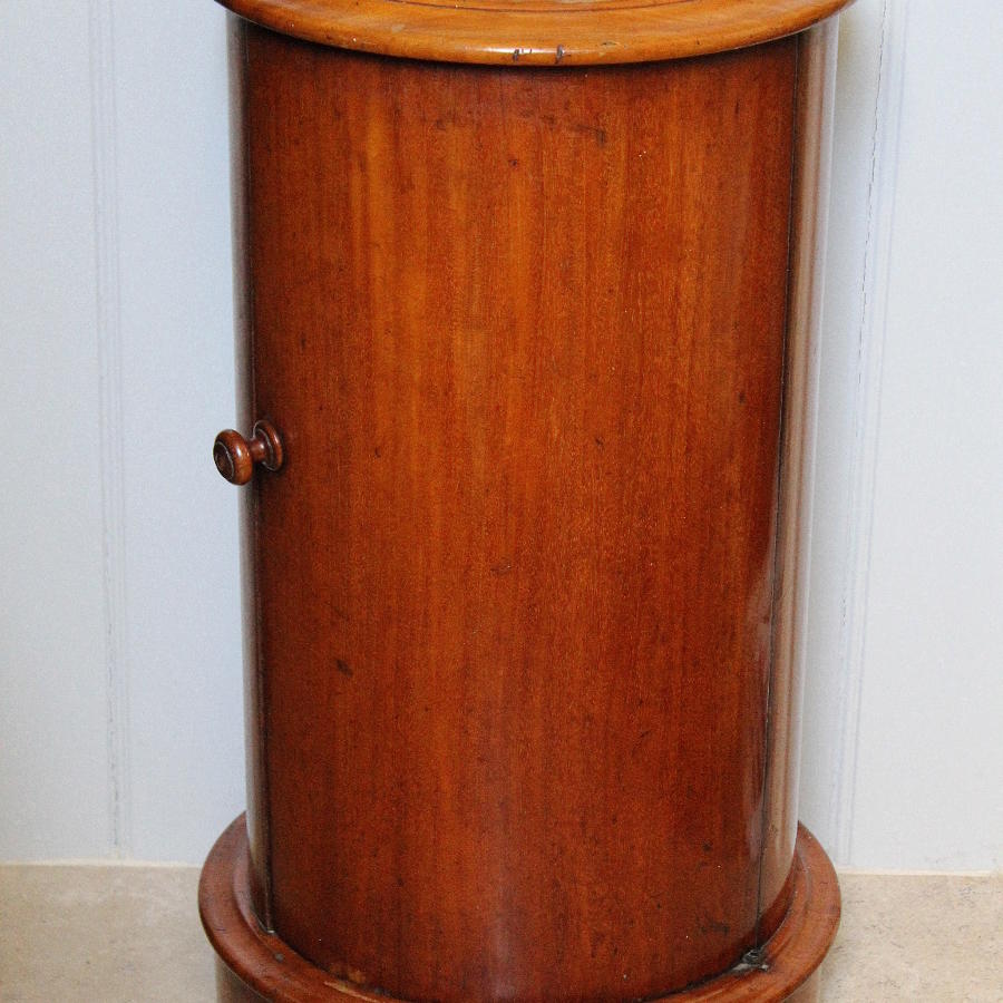 Victorian Mahogany Cylinder Bedside Cupboard