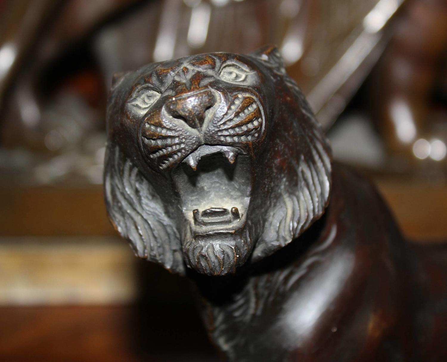 Japanese Meiji Bronze Tiger