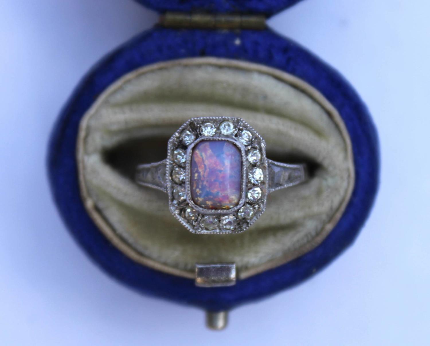 Opal & Diamond Ring circa 1930