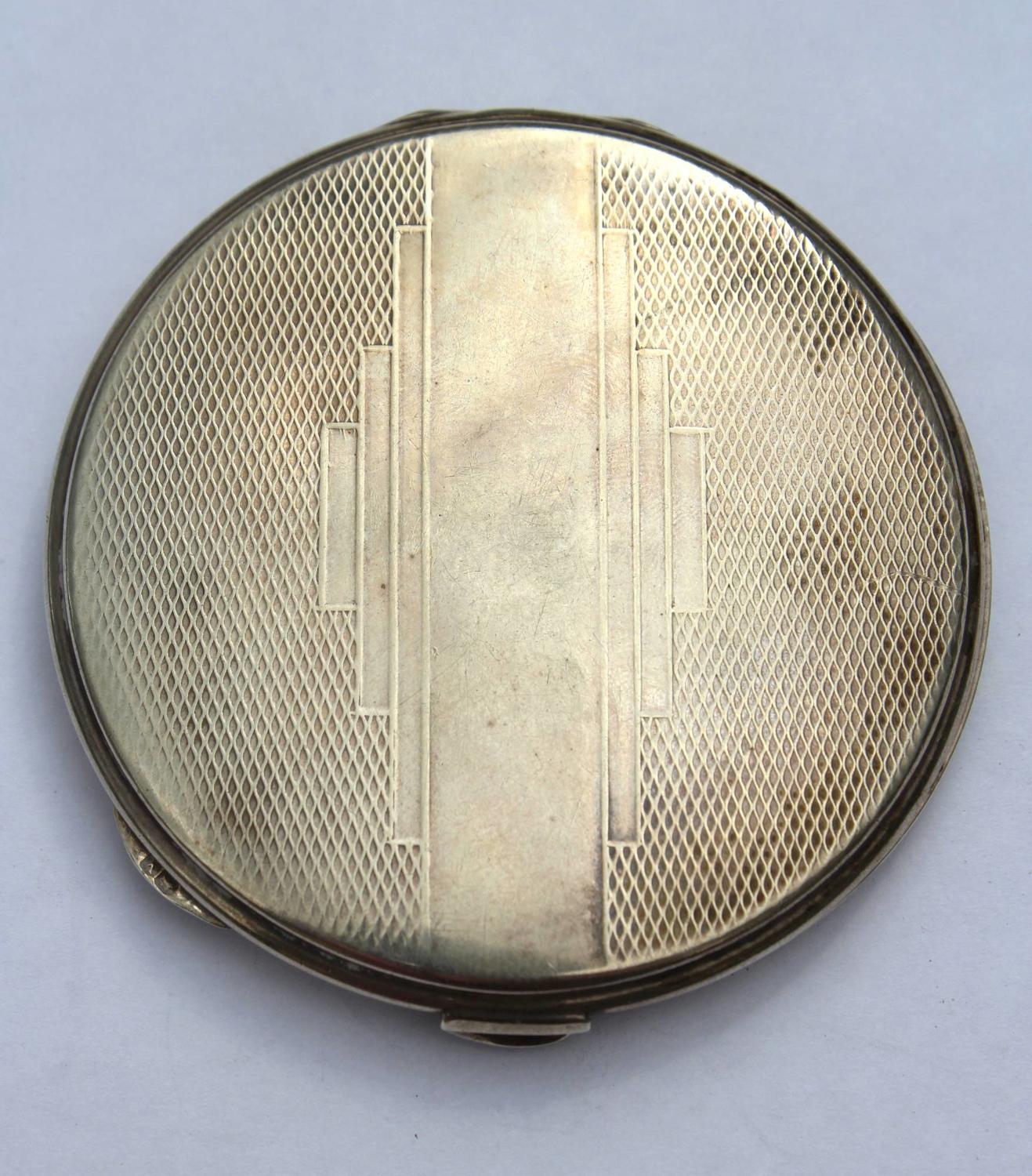 Art Deco Silver Compact