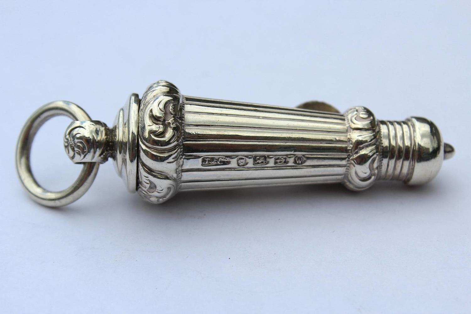 Victorian Silver Military Officers Whistle