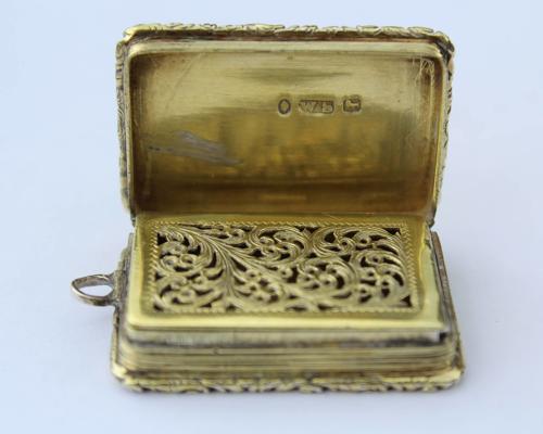 William IV Silver Gilt Vinaigrette