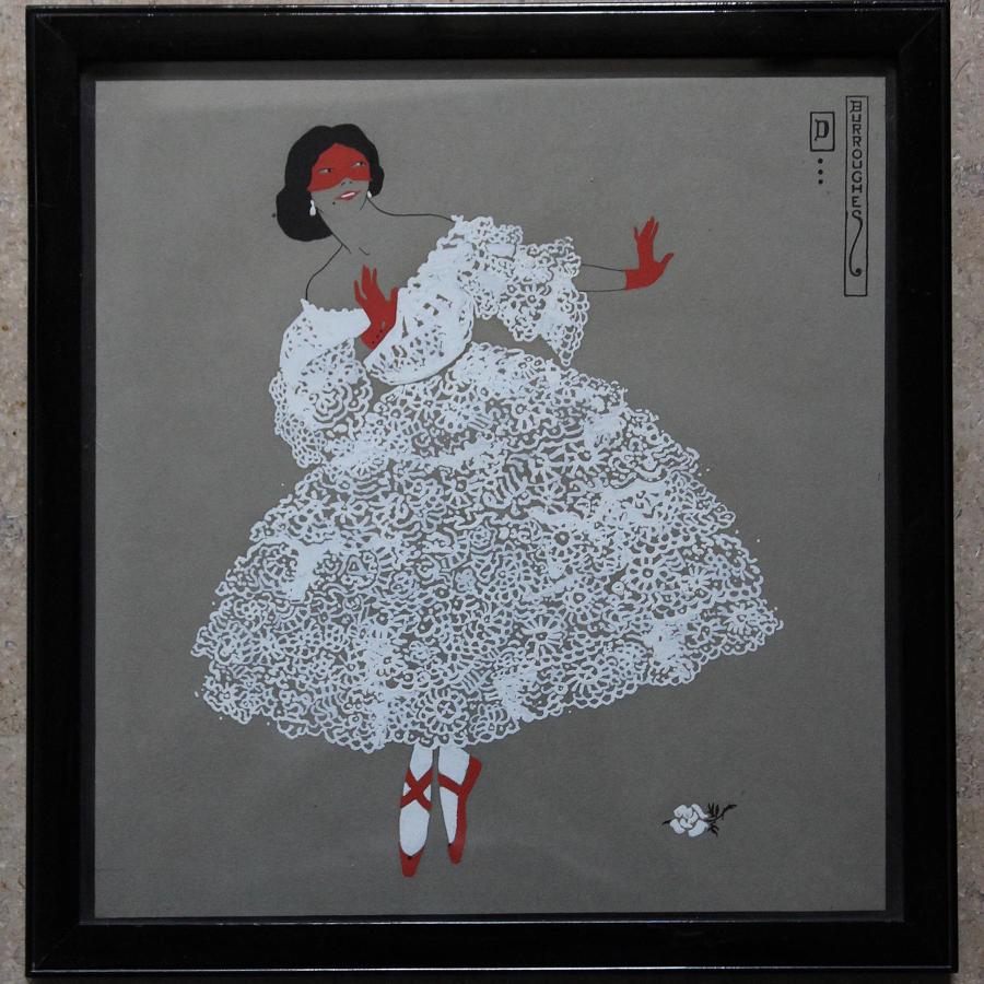 Dorothy  Burroughes Ballerina Watercolour & Gouache