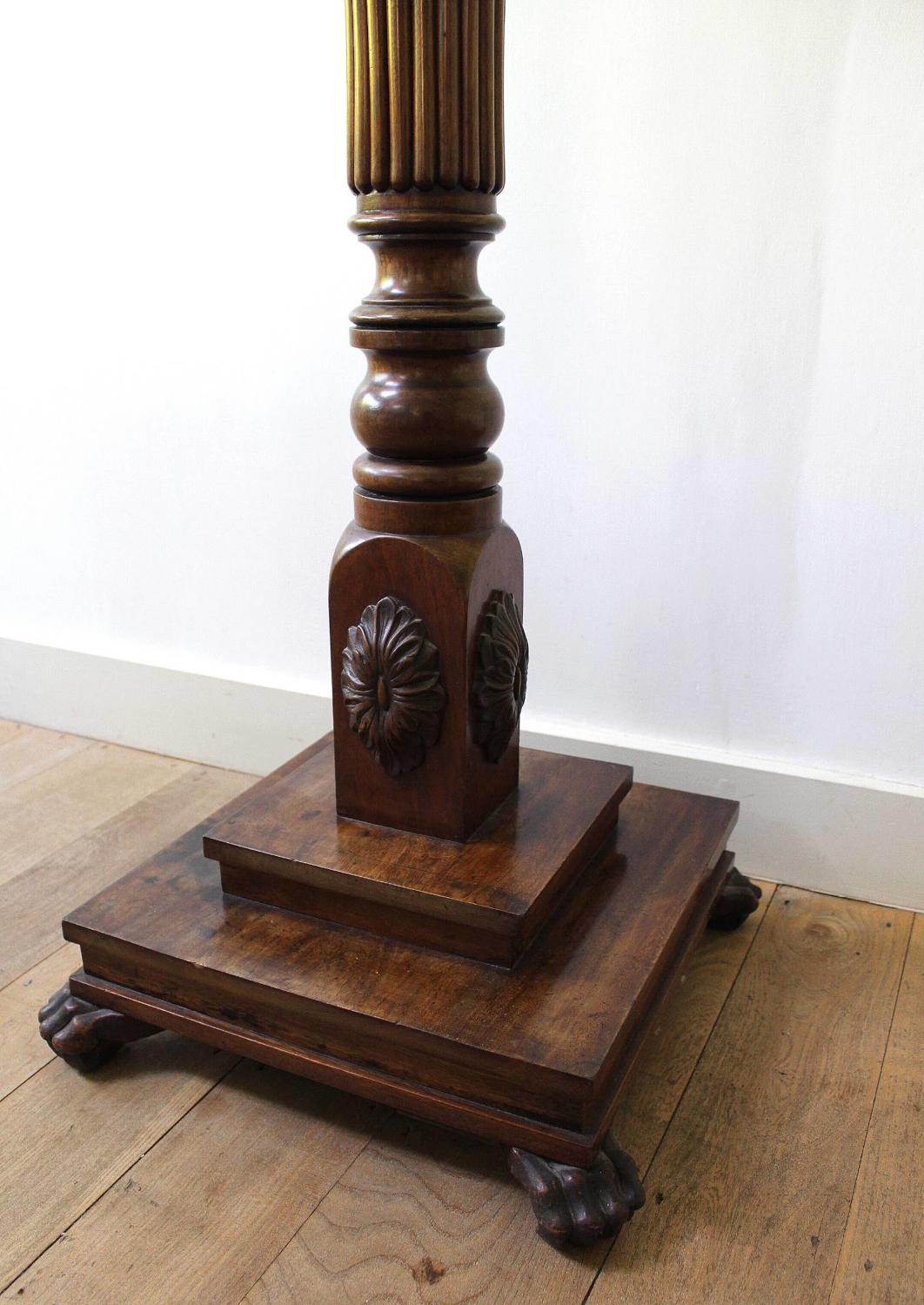 Edwardian Mahogany Standard Lamp with Georgian Elements