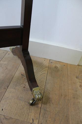 Edwardian Mahogany Cheval Dressing Mirror in Georgian Style