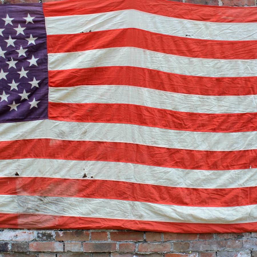 Large Vintage American Stars & Stripes Flag