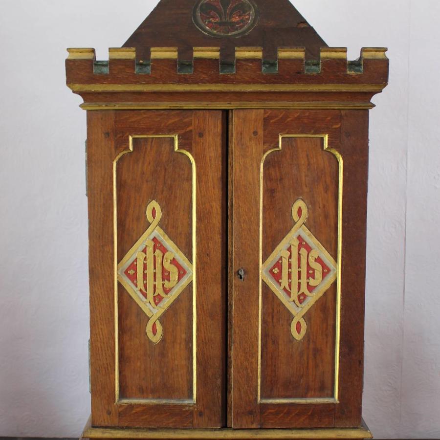 French Gothic Ecclesiastical Tabernacle Cabinet