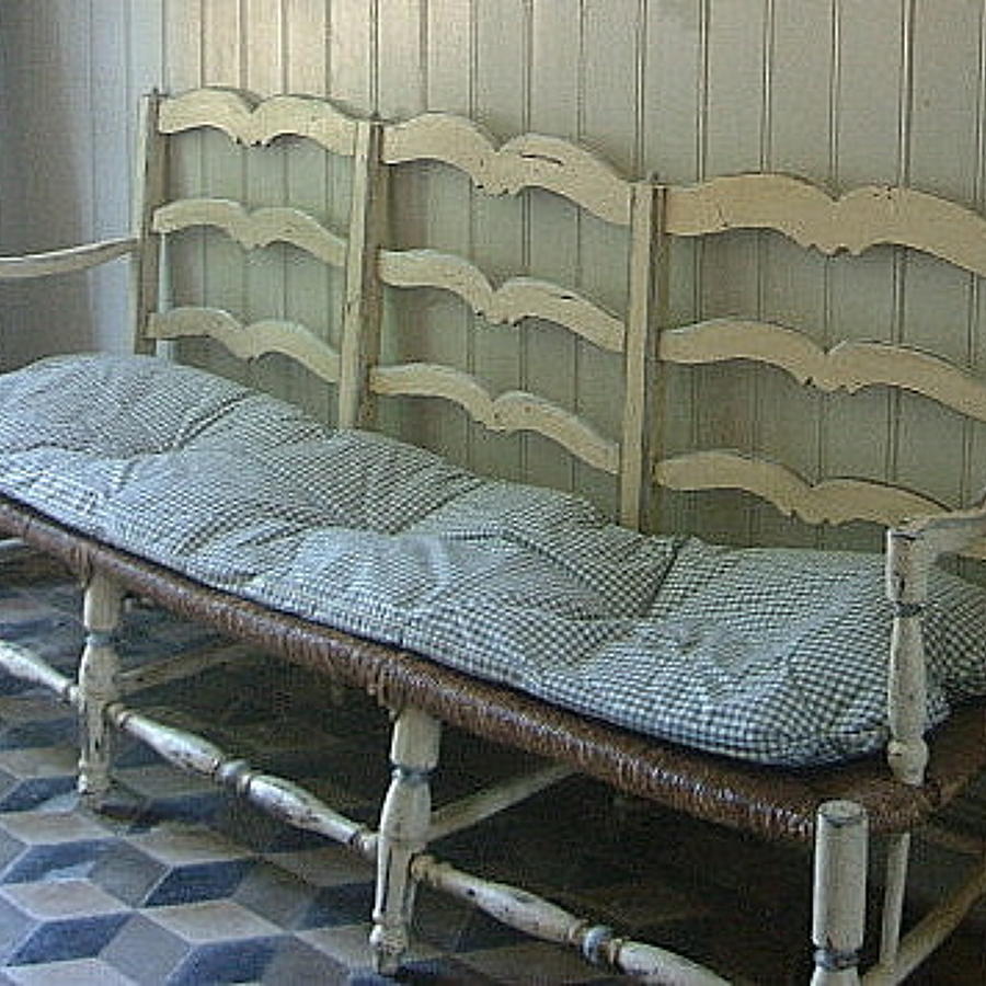 Antique French Provencal Bench Sofa