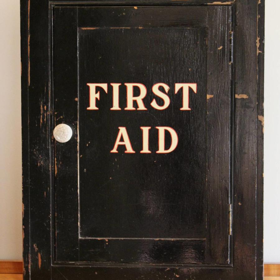 A Vintage First Aid Cabinet in Original Paint