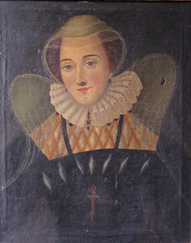A Naive School Oil Portrait of Mary Queen of Scots