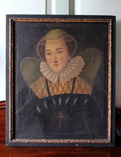 A Naive School Oil Portrait of Mary Queen of Scots
