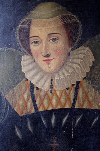 A Naive School Oil Portrait of Mary Queen of Scots