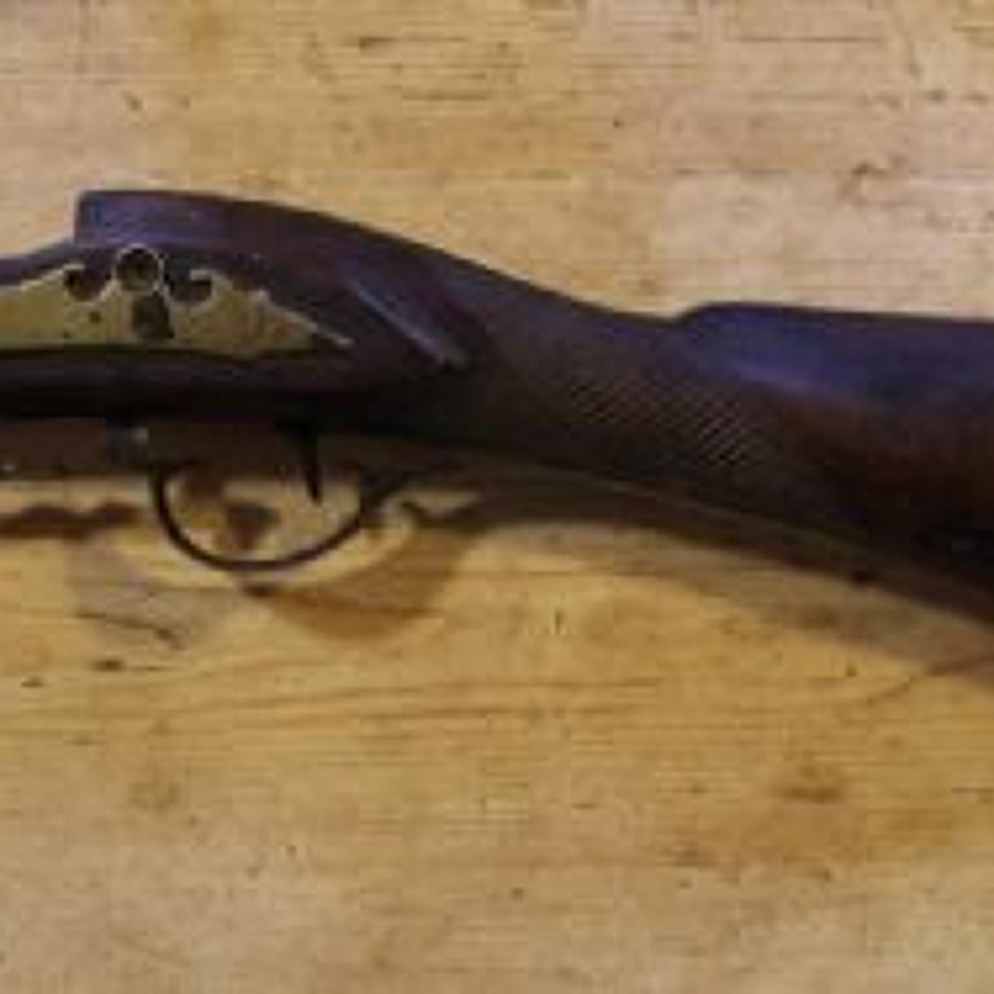 An 18thC Walnut Flintlock Stock & Trigger
