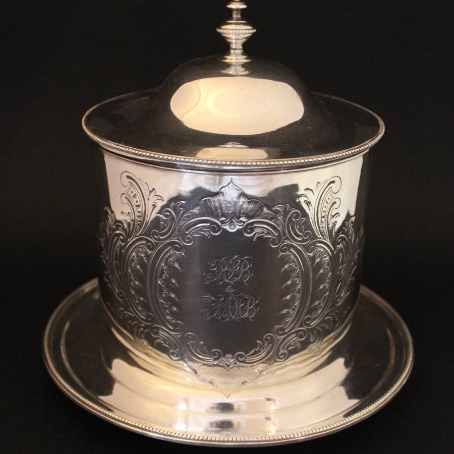 A Victorian Silver Plated Biscuit Barrel