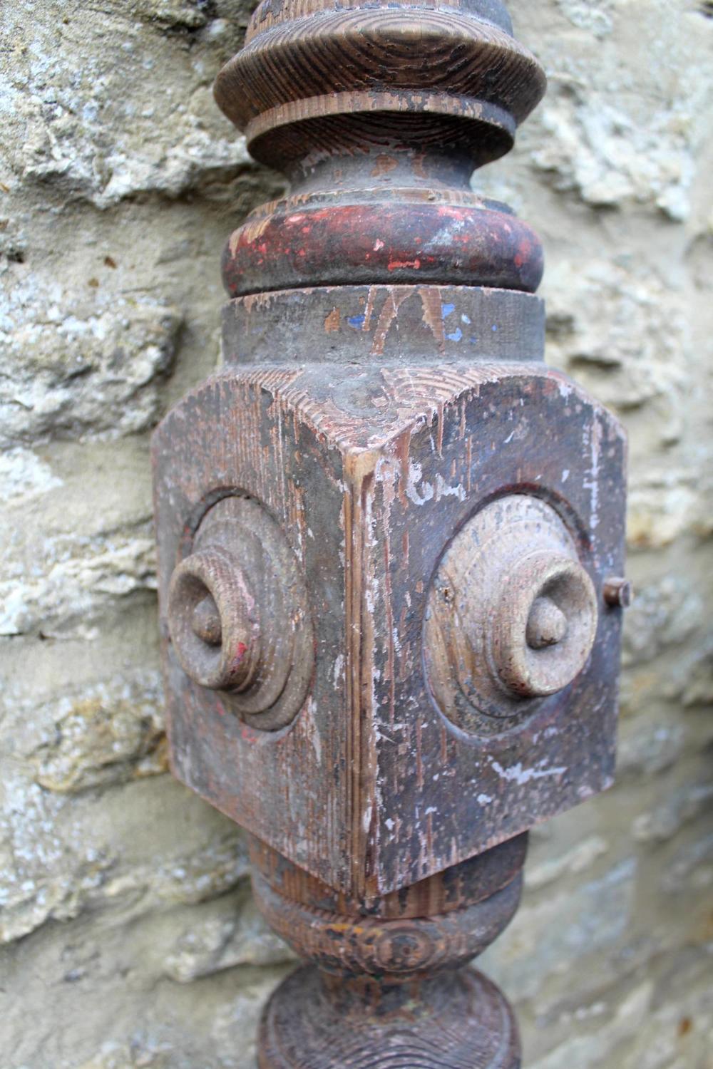 A Huge Victorian Gothic Architectural Newel Post
