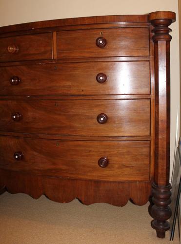 A Victorian (Welsh) Mahogany Bowfront Chest of Drawers