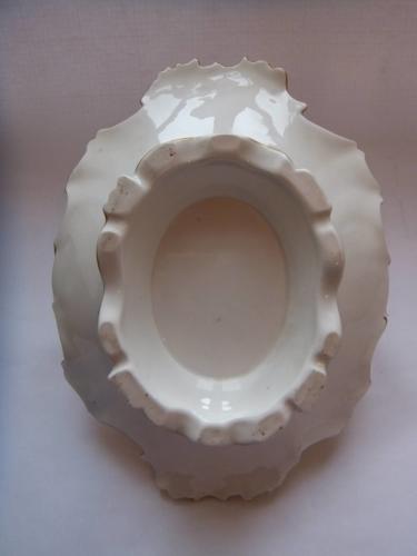 A Hand Painted Botanical Porcelain Basket circa 1830