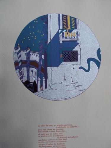 Jean Noury `Heures Galantes`, 4 Guingault Pochoirs, Limited Edition