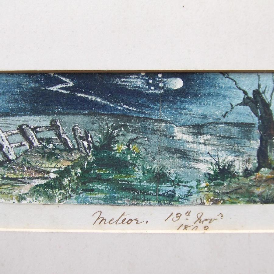 A Rare and Unusual Watercolour of a Meteor dated 1803