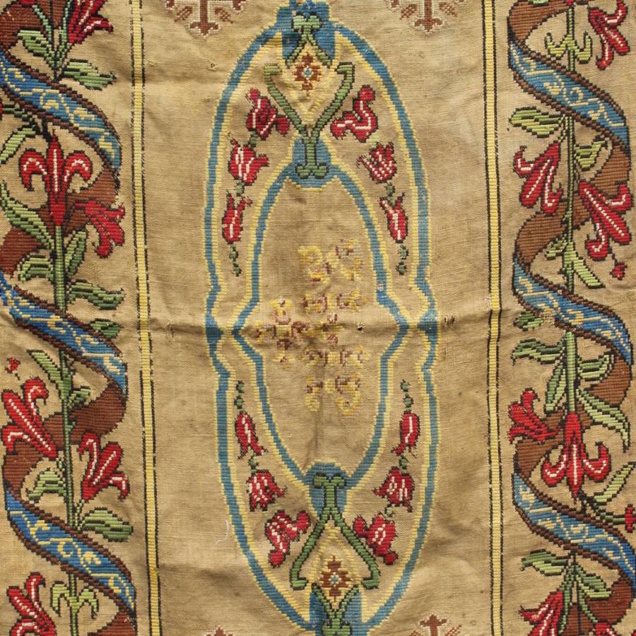 A French 19th Century Hand Emroidered Altar Cloth