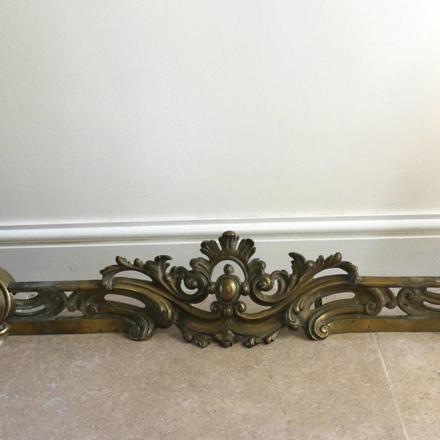 A 19th Century Louis XV Style Brass Adjustable Fire Kerb