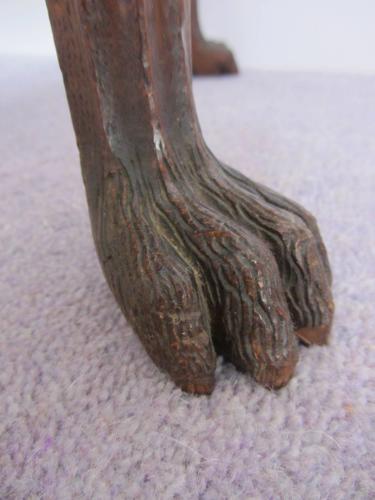 An Anglo-Indian Hardwood Side Table with Cats Head Terminals