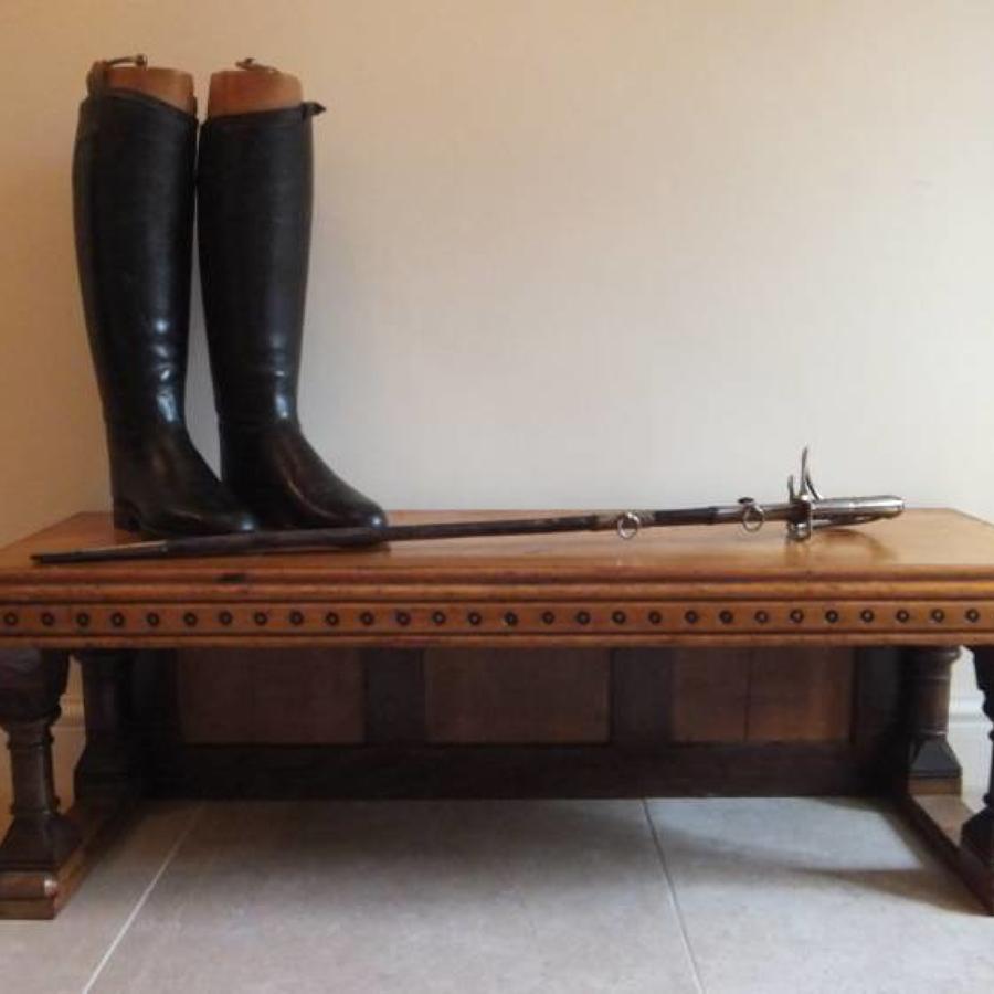 A Victorian Gothic Revival Oak Hall Bench