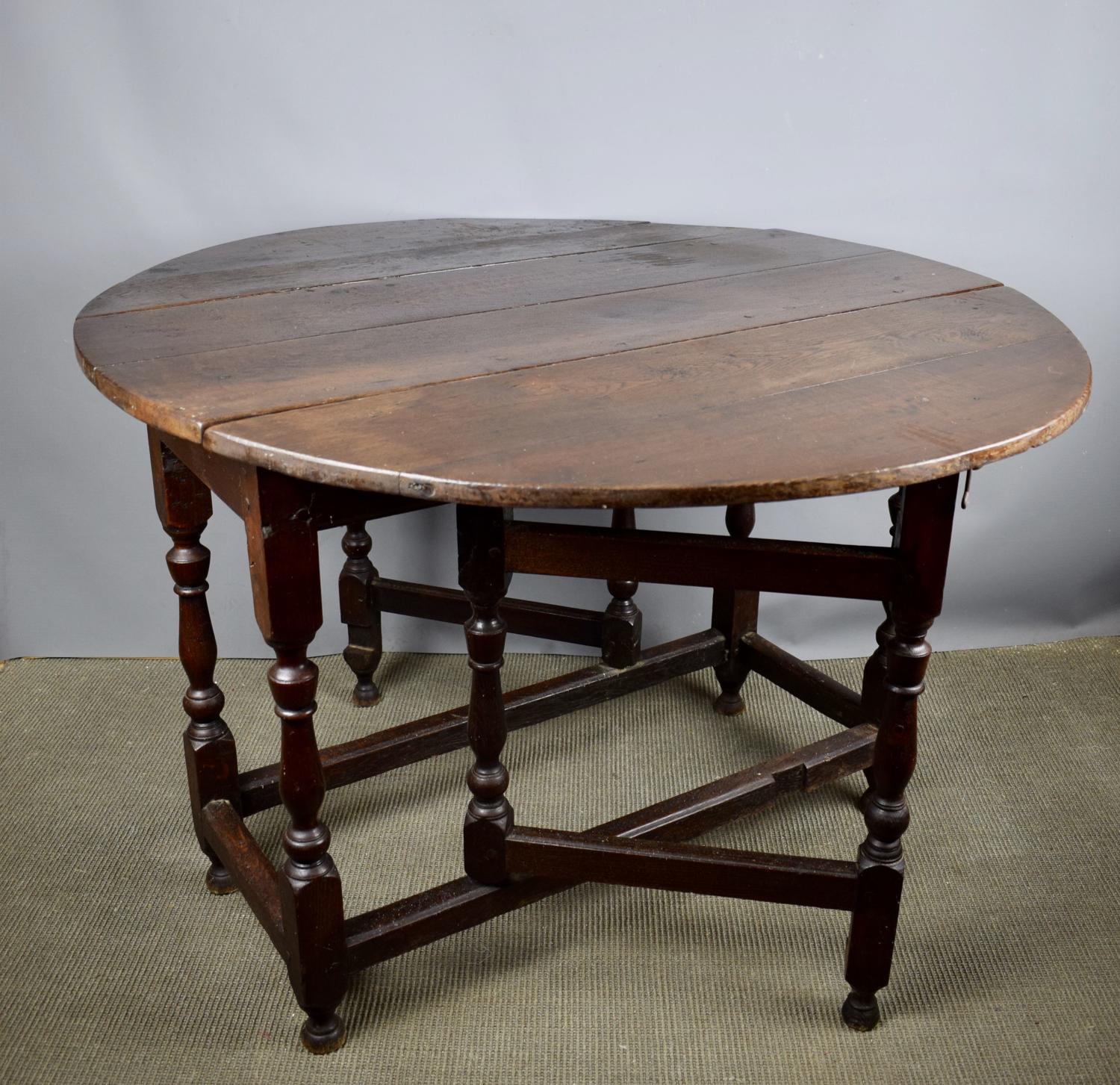 18th Century Oak Gateleg Dining Table