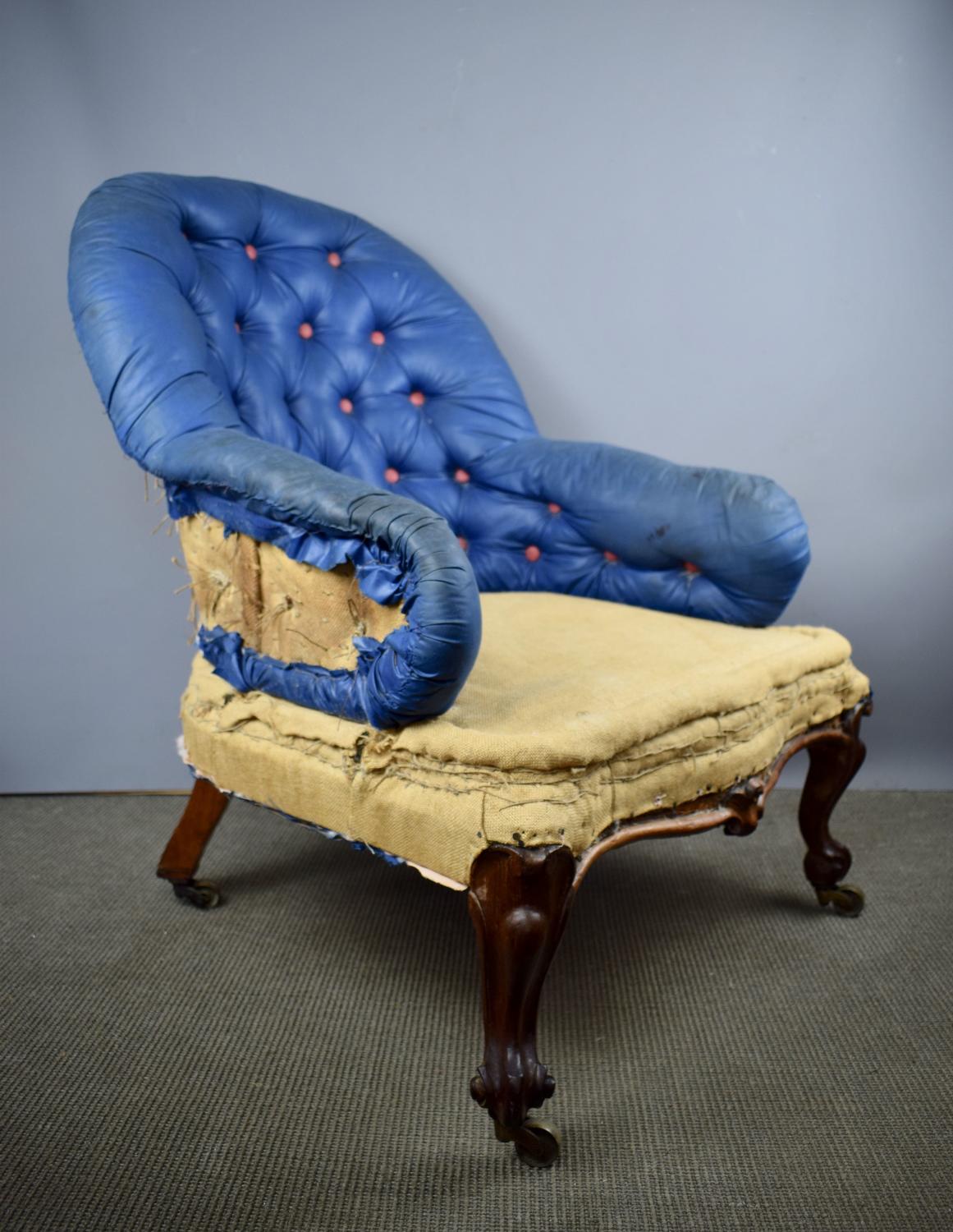 Victorian Button Back Armchair for recovering