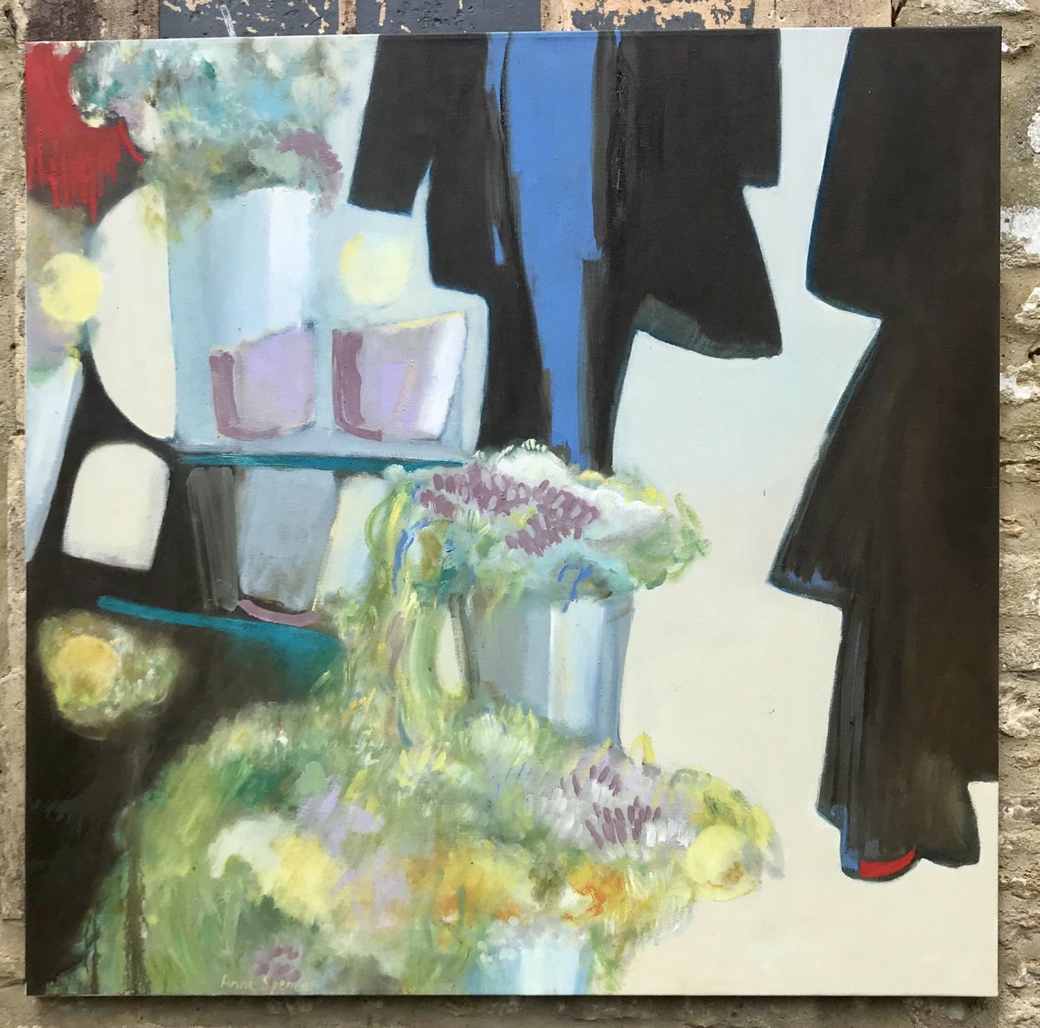 Anne Spencer 'Blooming Sidewalk' Oil on Canvas