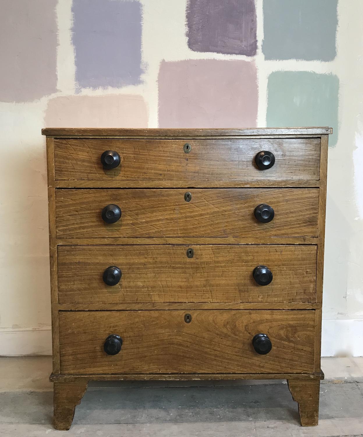 Regency Scumble Glazed Chest of Drawers in Original Paint