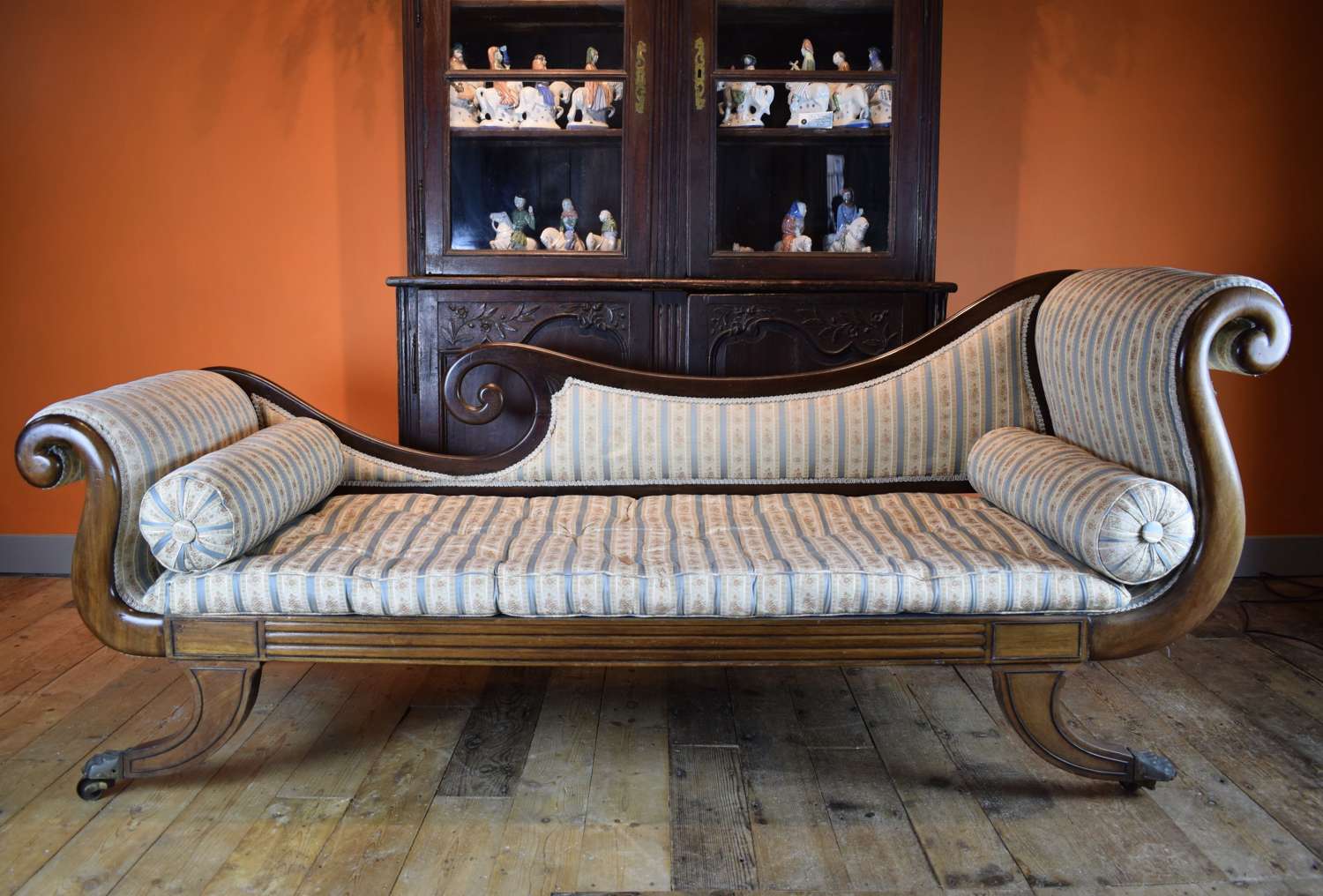 Regency Mahogany Chaise Longue / Daybed