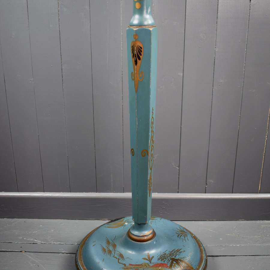 Antique Blue Chinoiserie Standard Lamp