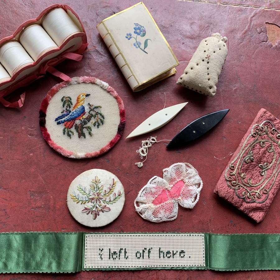 Collection of Antique Needlework Accessories