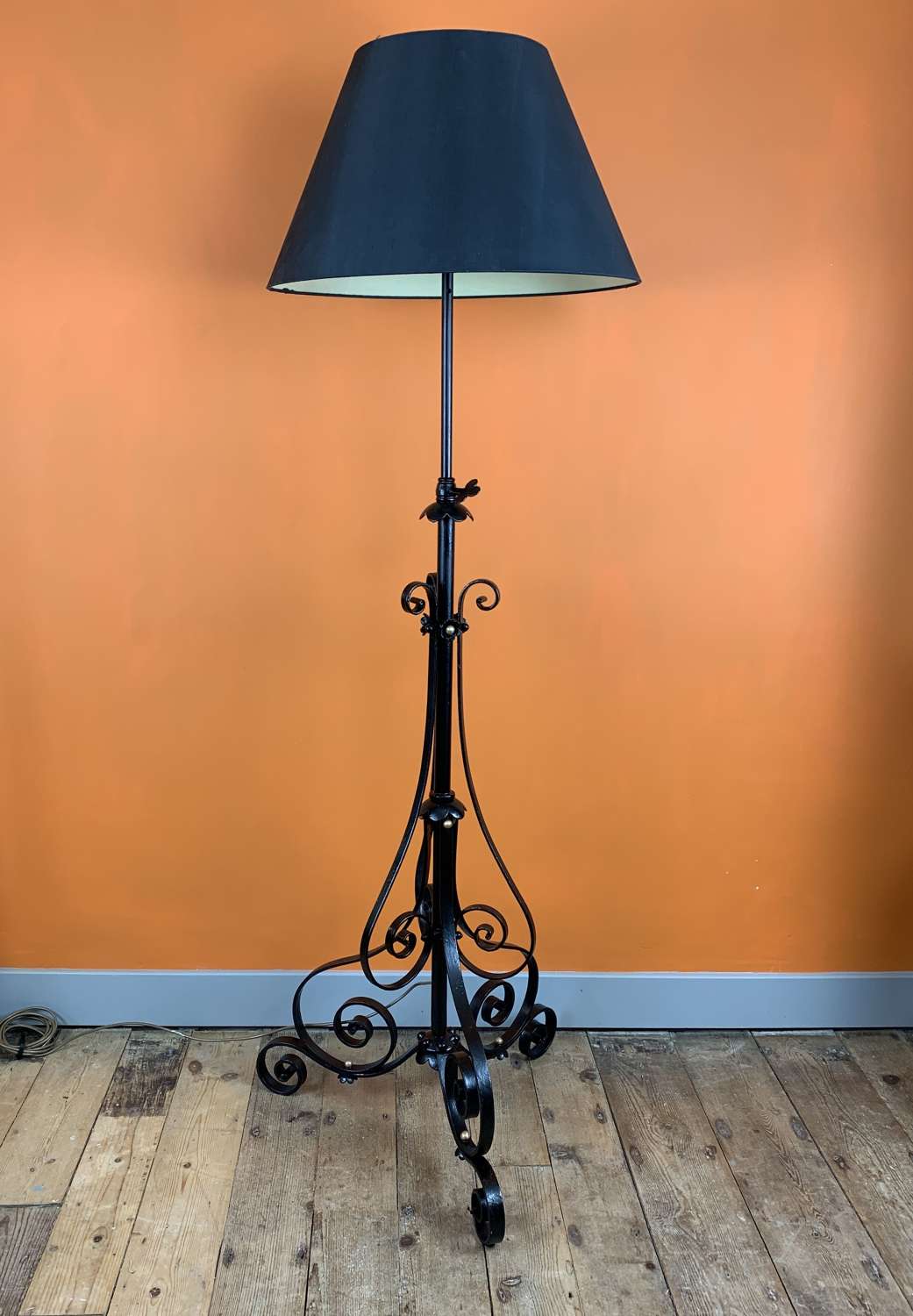 Antique Wrought Iron Standard Lamp
