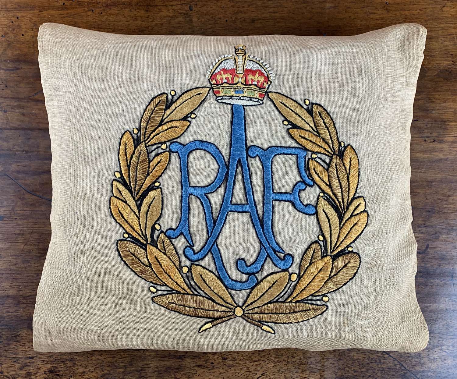 RAF Hand Embroidered Cushion
