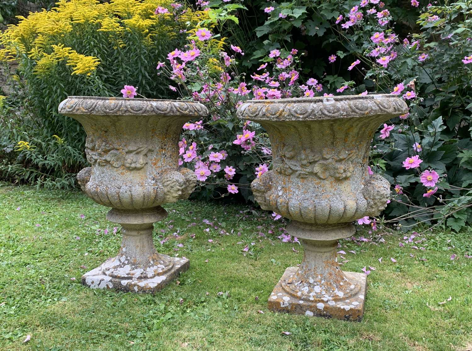 Pair of Vintage Garden Urns