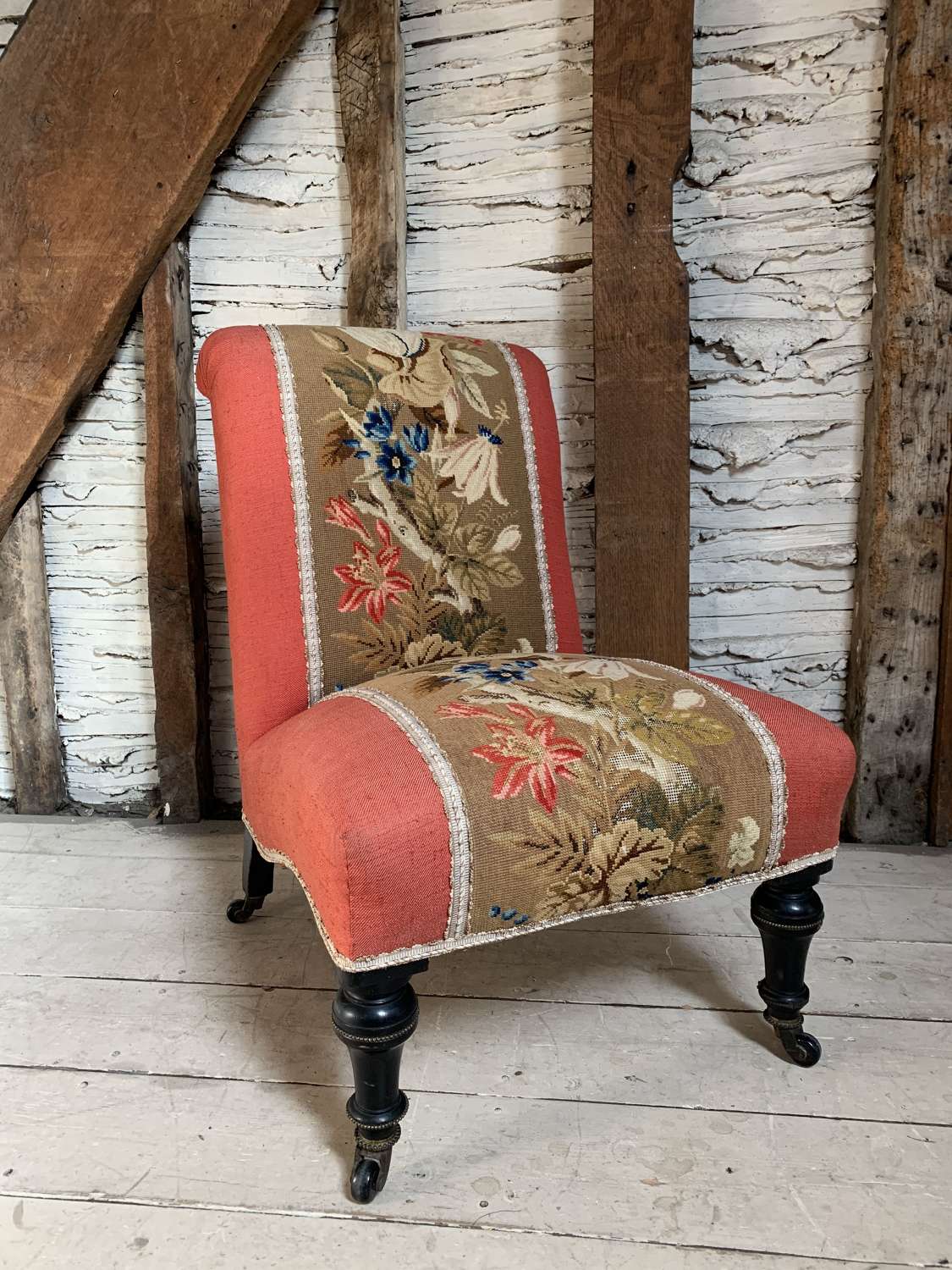 Victorian Tapestry Upholstered Occasional Chair