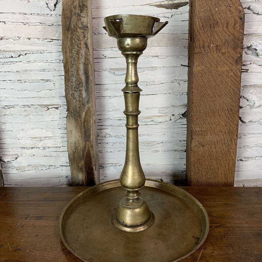Antique Indian Brass Temple Lamp