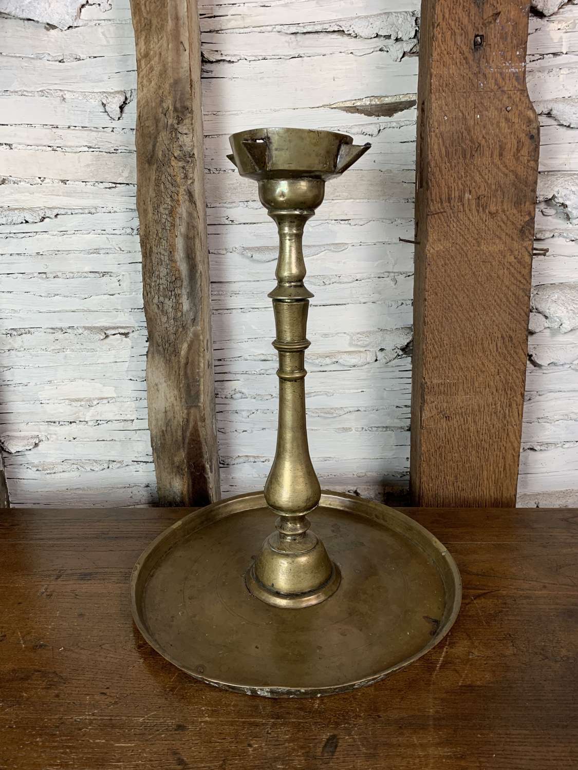 Antique Indian Brass Temple Lamp