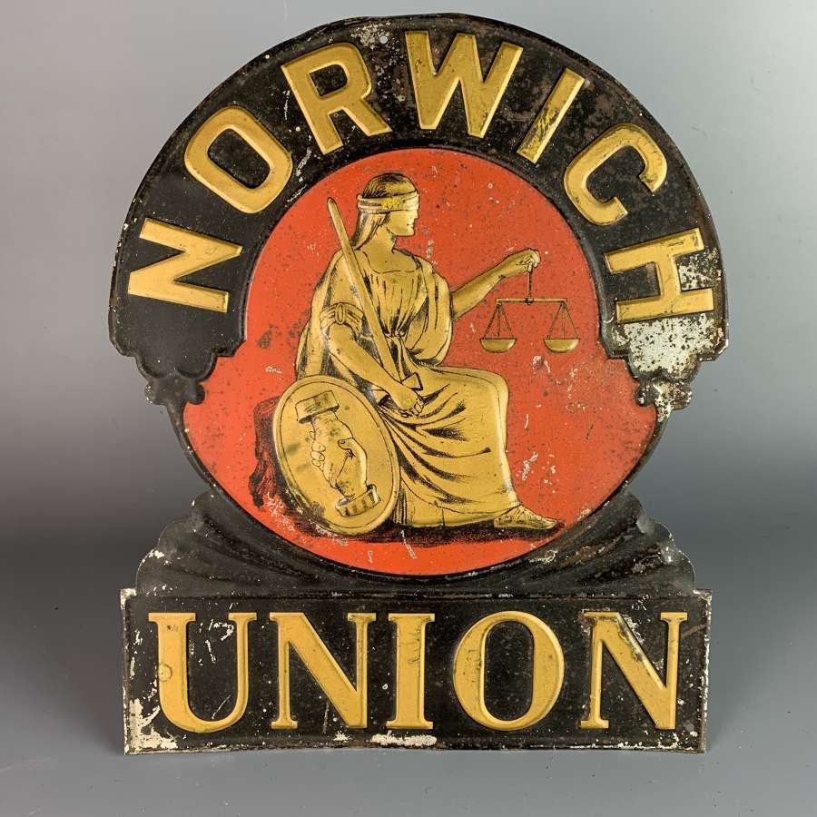 Victorian Norwich Union Agents Sign / Fire Plaque