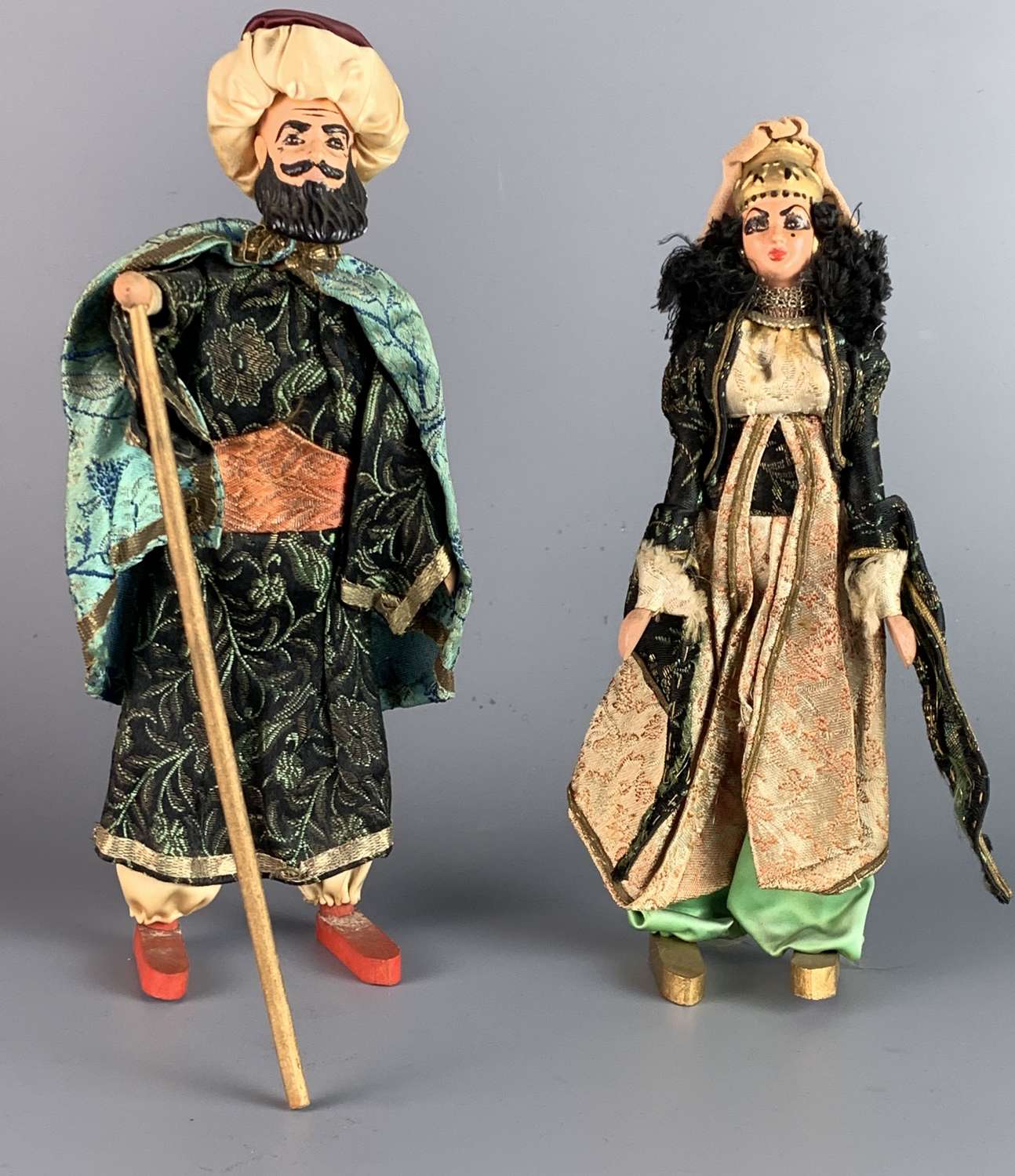 Pair of Vintage Elmassian, Lebanese Costume Dolls