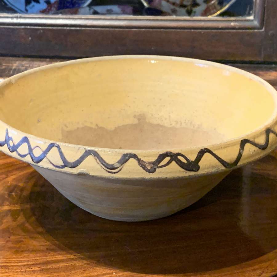 Rustic Antique French Pottery Bowl
