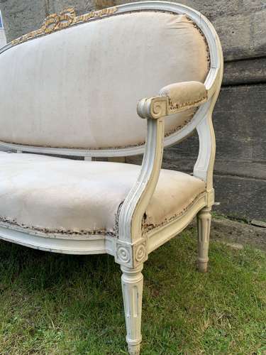 Antique French Louis XVI Revival Canapé / Sofa