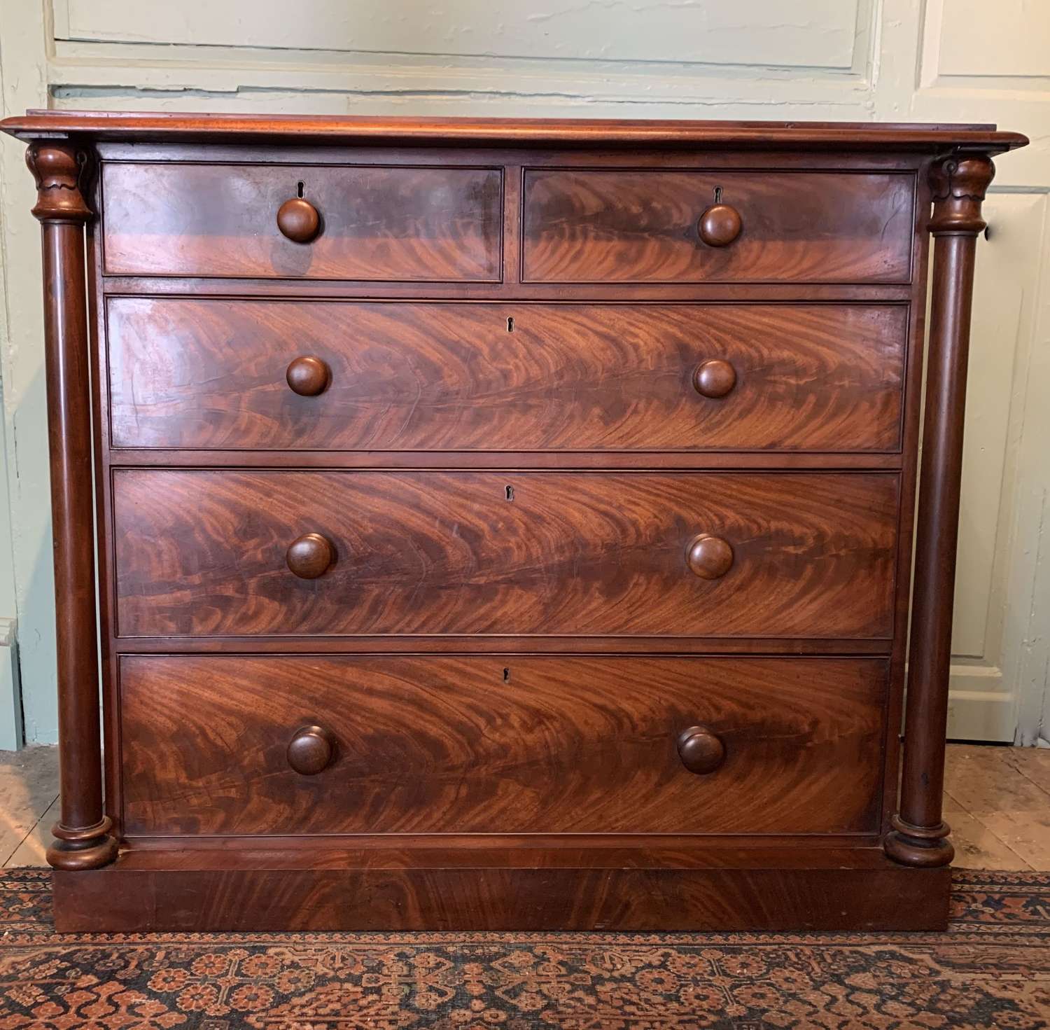 Victorian Figured Mahogany Chest of Drawers